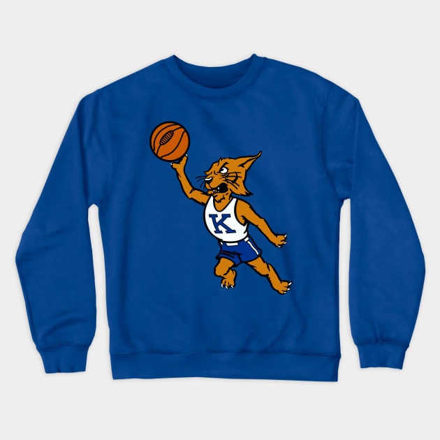 Retro Wildcat Basketball Crewneck Sweatshirt by Colonel JD McShiteBurger